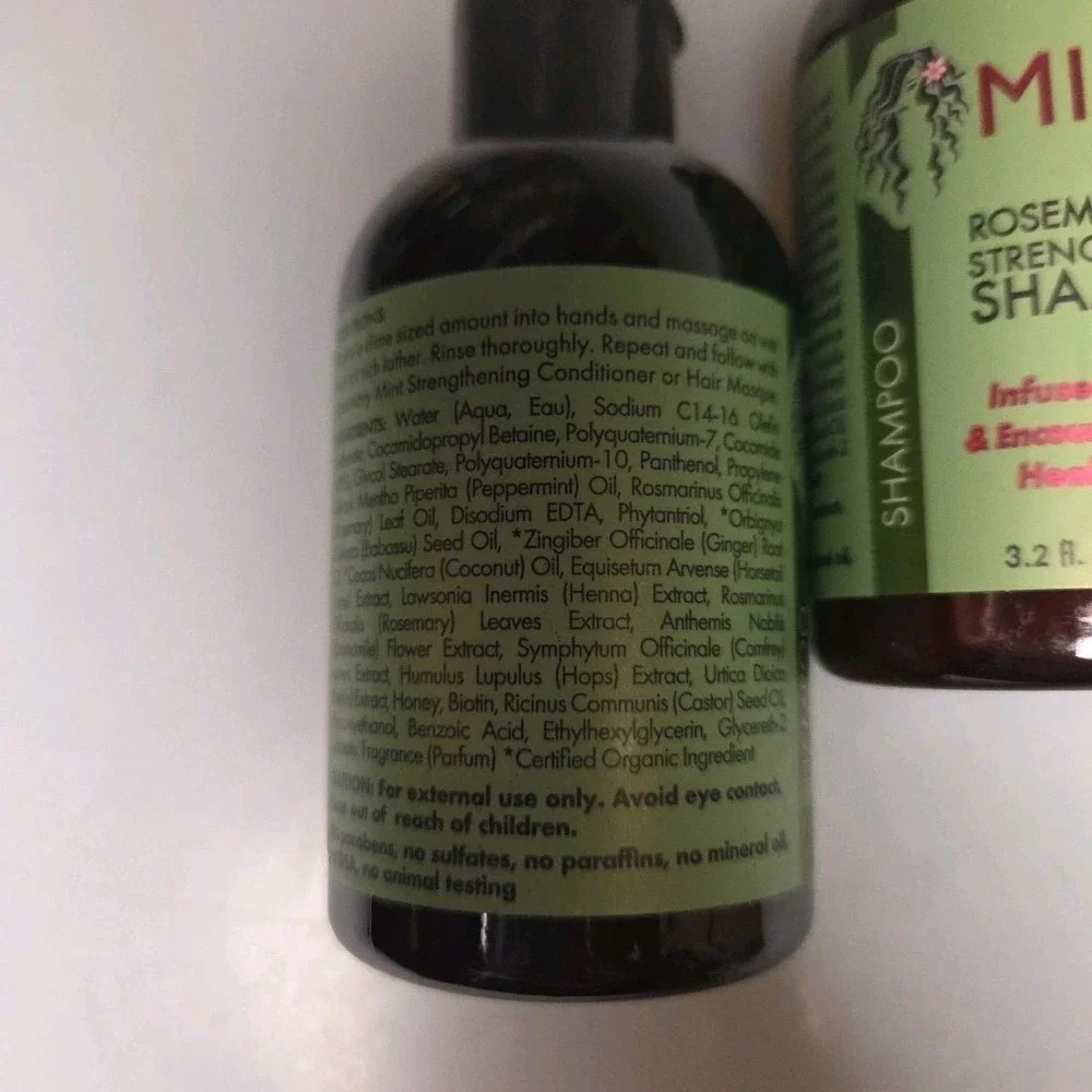 Mielle Organics Rosemary Mint Strengthening Shampoo Travel‎ Size Lot Of 3